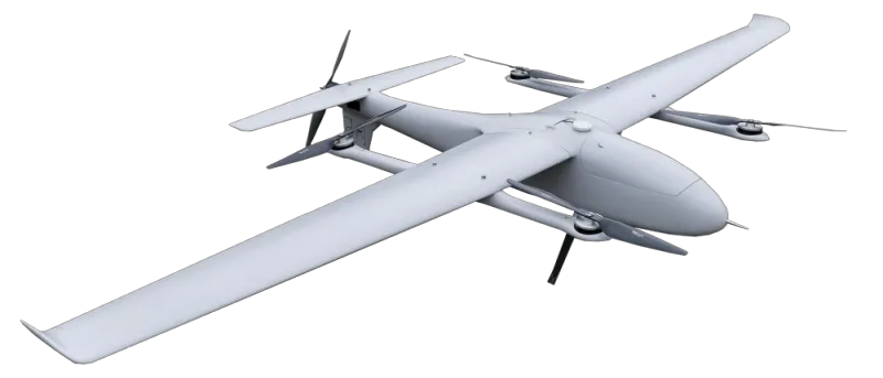 Carrier drone VTOL ala fija híbrido